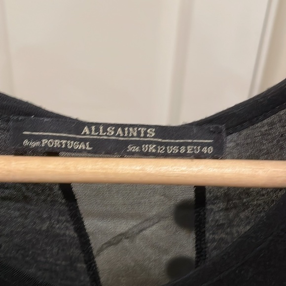 All Saints black cotton tank top - Picture 4 of 6